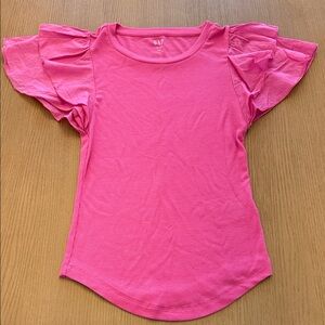 GAP Vibrant Pink Ribbed Tee XXS